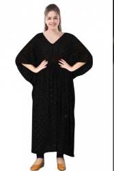 Women Solid Color Chiffon Kaftan
