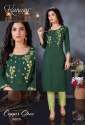 Copper Stone Rayon Kurti With Pant by Kanasu thumb 7