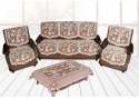 Three Flower Sofa with Center Table Cover (7pcs).  thumb 1