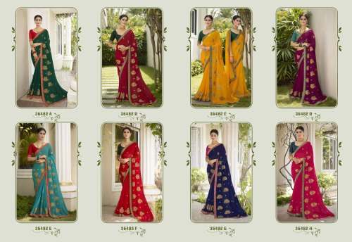 Zari Border Saree by Anushree sarees Pvt. Ltd by Anushree Sarees Pvt Ltd