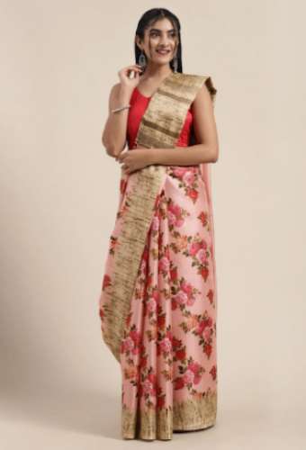 Buy Floral Printed Saree By Saree Swarg