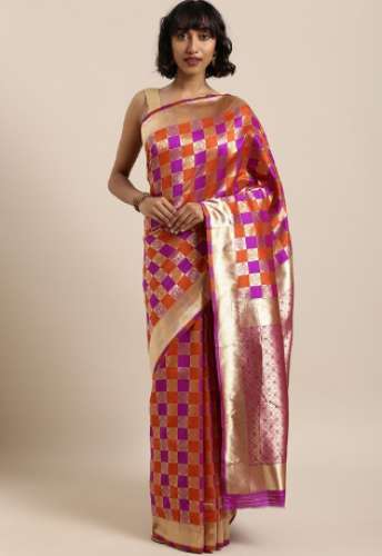Buy Magenta Saree By Saree Swarg by Saree Swarg