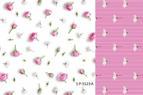 Digital floral printed fabric 