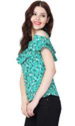 Cold Shoulder Ruffle Top