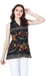 Sleeveless Printed Top