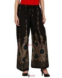 Women Block Printed Pure Rayon Palazzo