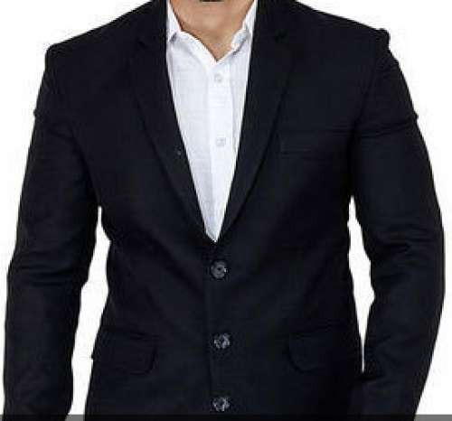 Mens Regular Fit Black Blazer by RSM UNIFORMS