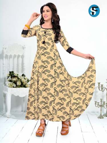 Designer Printed Cotton Kurti by Fashion Studio