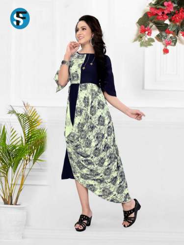 Rayon Dhoti Style Stylist Kurti FS-110 by Fashion Studio