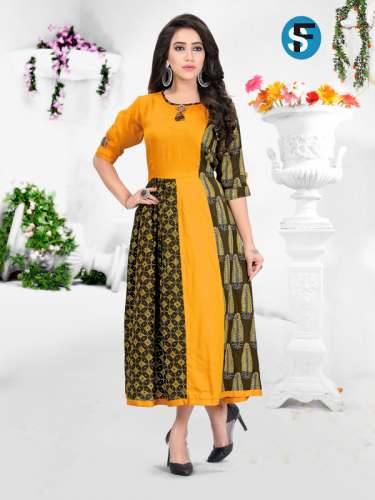 Rayon Fancy Printed Kurti FS-107 by Fashion Studio