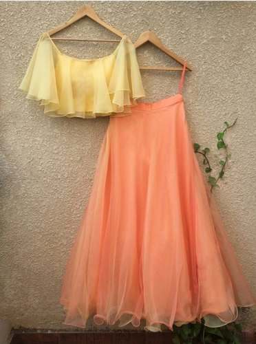 Lehenga With Crop Top by Fibre World