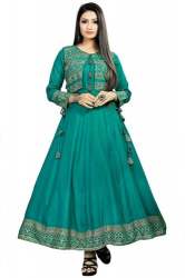 Long Anarkali Gown Style With Jacket kurti 