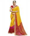 party-wear-yellow-bandhani-saree
