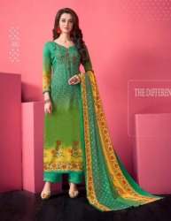 Semi-Stitched Chanderi Ladies Suits