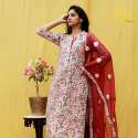 Gaaba Printed kurta With Chiffon Gota Dupatta thumb 1