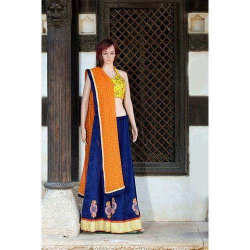 Designer Ladies Gaji Silk Lehenga