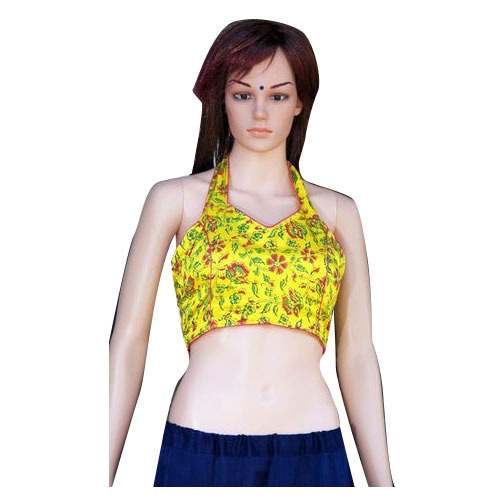 Stylish Sleevless Yellow Blouse by Indian Trousseau