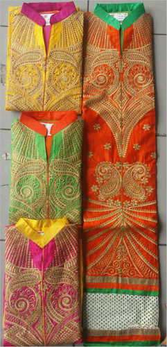 Embroidery Panjabi Suits Job Work by Roman Curve