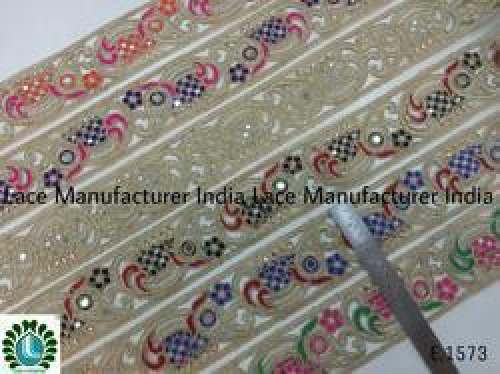 Fancy Stone Lace by Lace Manufacturers India