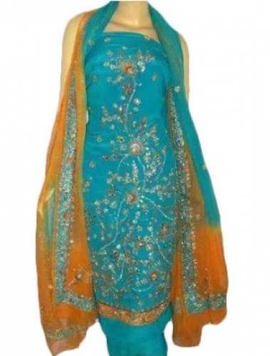 New Collection Sky Blue Bridal Stone Work Suit by Tanzeib Art