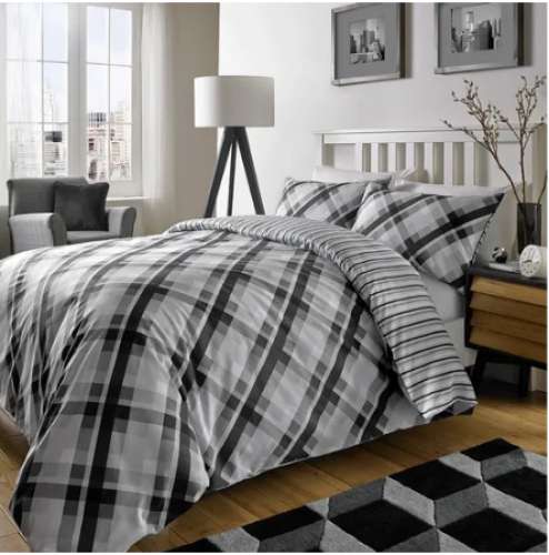 Geometrical Poly Cotton Design Double Bedsheet 