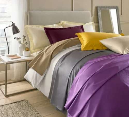 Shivam Mills Toupy Plain  Satin Bedsheets 