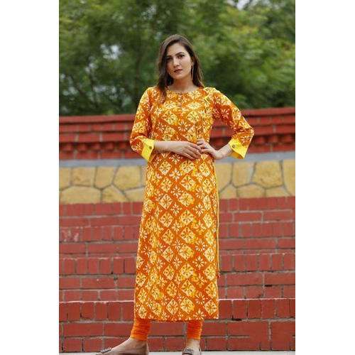 Printed Long Straigth Kurti