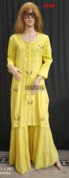 Yellow Kurti and Sharara Set