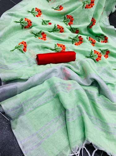 embroidery work saree