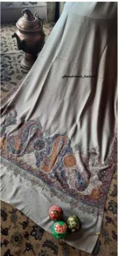 Natural  Pashmina color Embroidery kalamkari Shawls by Unique Chikan