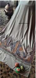 Natural  Pashmina color Embroidery kalamkari Shawls