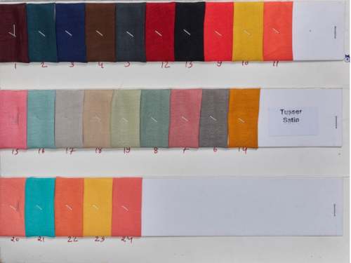 Dyed Tusser Satin Fabric 