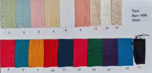 Natural Raw Silk Dyed Fabric