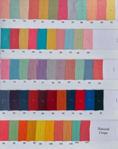 New Collection Dyed Natural Crepe Fabric