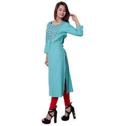 Cotton Embroidered kurti-5