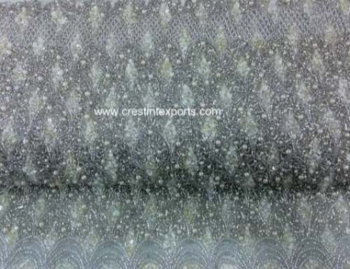 Beaded Zari Work Fabric 