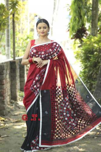Party Wear Kolkata Cut Work Saree by Glamours Town