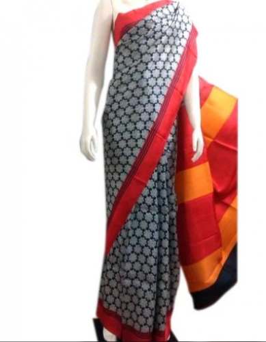 Madhubani Cotton Printed Saree For Women by Madhumitas Fabric