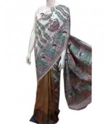 New Collection Half Printed Saree For Women