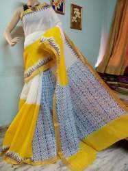 Block Printed Cotton Saree