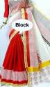 Block Printed cotton Sarees thumb 1