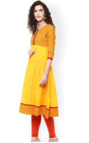 Cotton Anarkali Kurti by Shree Krishna Fashions