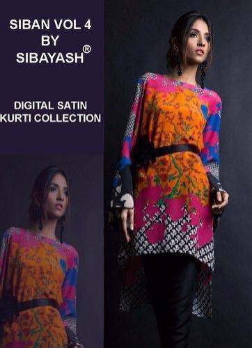 DIGITAL PRINTED SATIN KURTIS