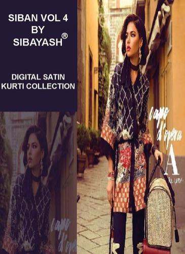 Digital Satin Kurtis