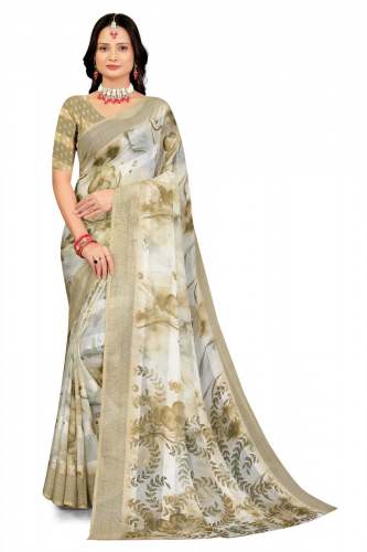 Beautiful Floral Printed Soft Saree with Designer Blouse