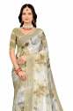 Beautiful Floral Printed Soft Saree with Designer Blouse thumb 1
