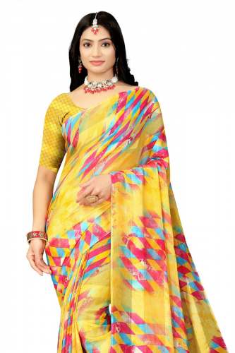 Caual Wear Soft Georgette Printed Saree