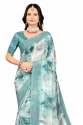 Designer Floral Printed Georgette Saree with Designer Blouse thumb 1