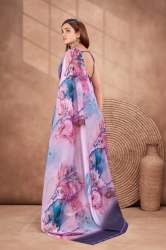 Multicolor Digital Printed georgette ï»¿Saree