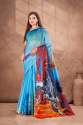 Party Wear Soft And lightweight Digital Printed Saree thumb 1